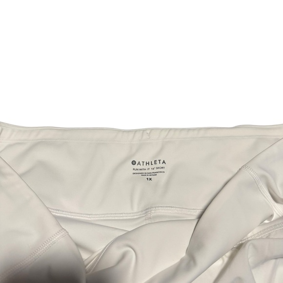 Athleta Run With It Skort 16" Women's White Athletic Skirt Size 1X NWT - Picture 5 of 6